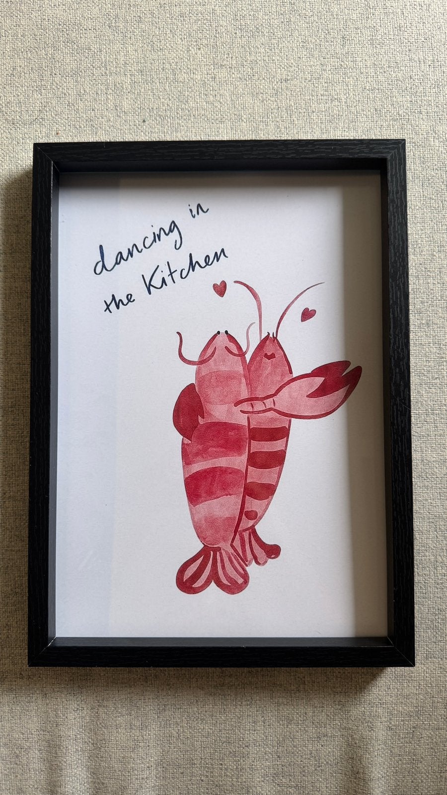 A4 print - dansende kreeften - excl. lijst, Verzenden, Nieuw, A4 of kleiner