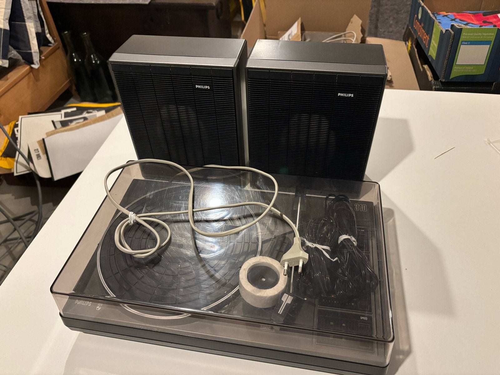 Philips Stereo 310 Platenspeler met Speakers, Audio, Tv en Foto, Philips, Gebruikt, Speakers, Losse componenten