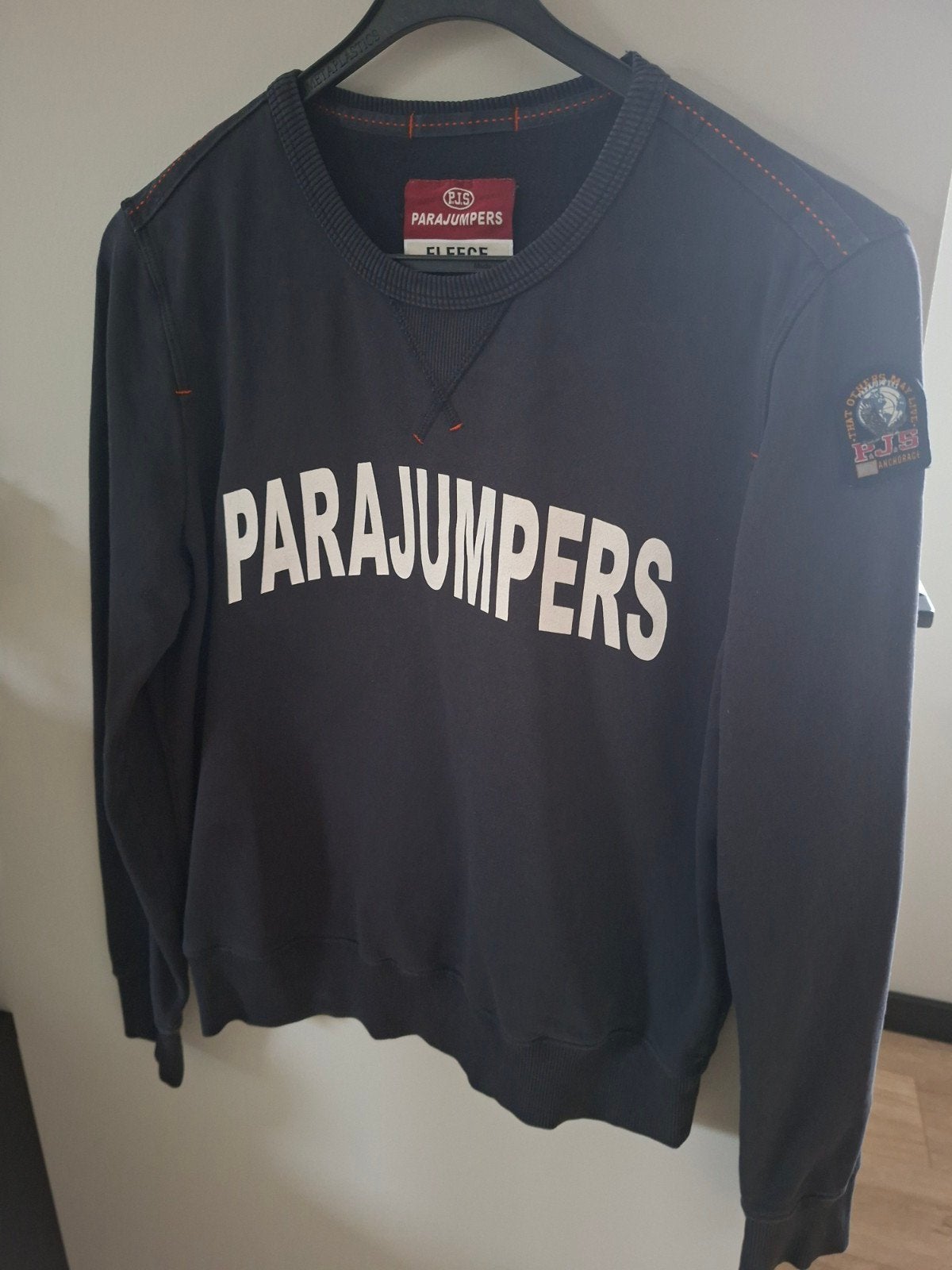 Parajumpers Fleece Trui - Donkerblauw met logo, Ophalen of Verzenden, Gedragen, Parajumpers