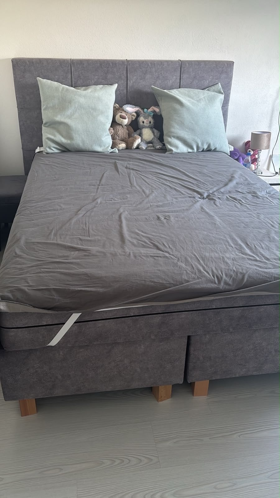 Tweepersoonsbed 140x210 cm incl nieuwe topper, Ophalen, Gebruikt, 210 cm, Tweepersoons