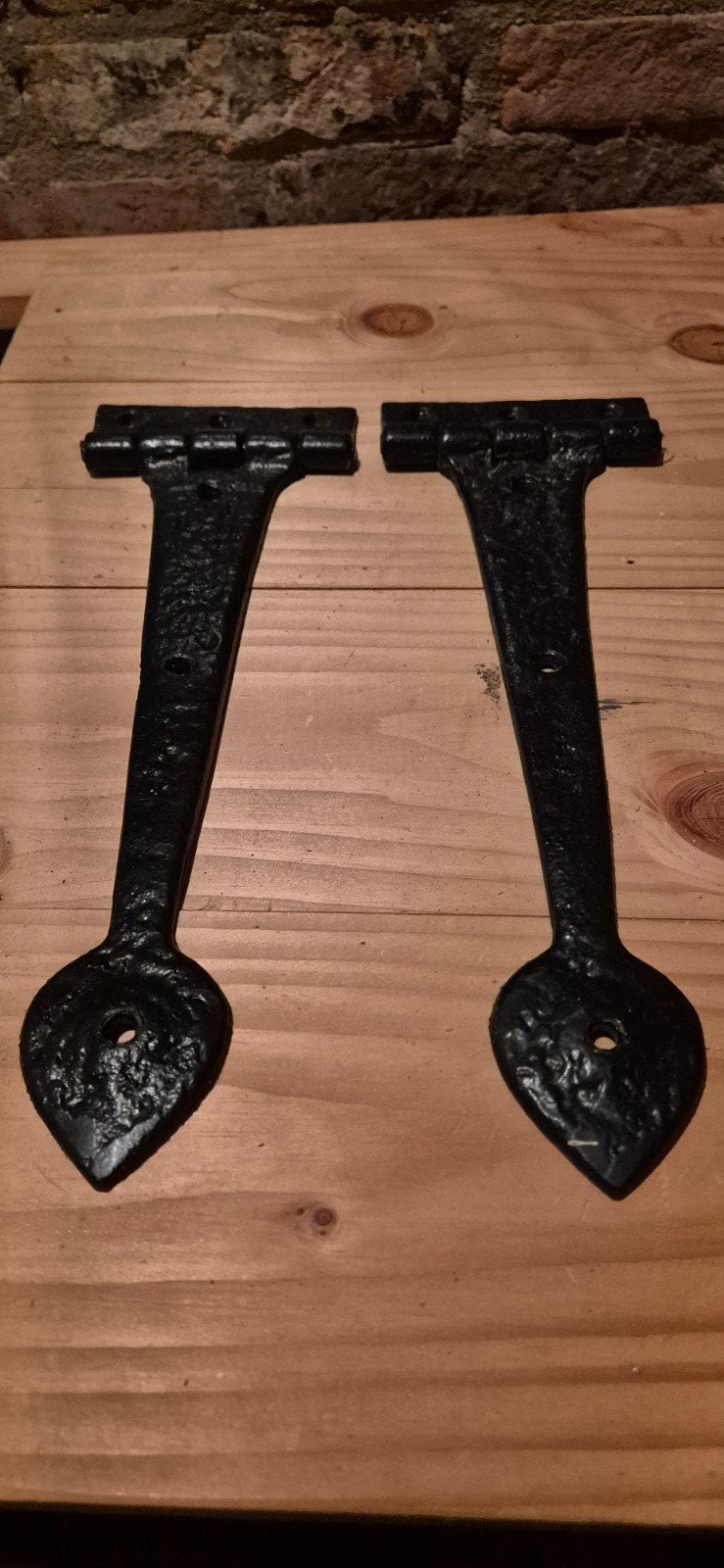 Set zwarte scharnieren, smeedijzeren klassieke hengen., Ophalen of Verzenden