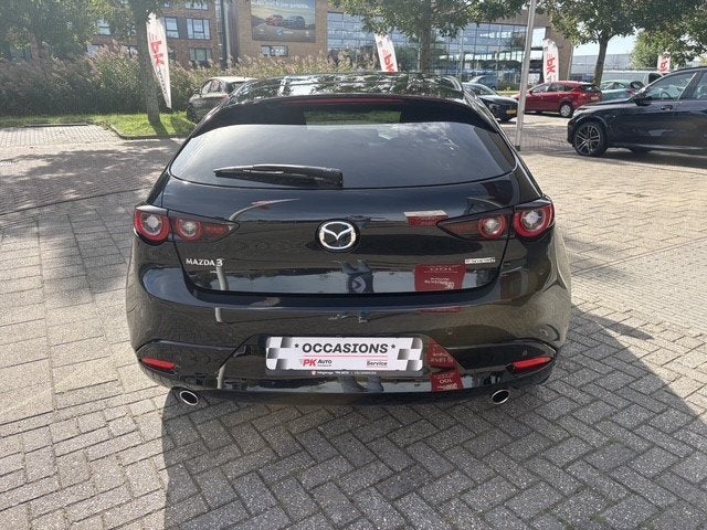 Mazda 3 2.0 e-SkyActiv-G M Hybrid 150 Homura | Navi | Camera, Auto's, Stof, Gebruikt, 4 cilinders, Zwart