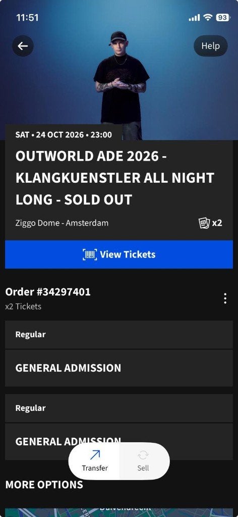 Outworld ADE 24-10-2026 Klangkuenstler, Tickets en Kaartjes, Twee personen, Oktober