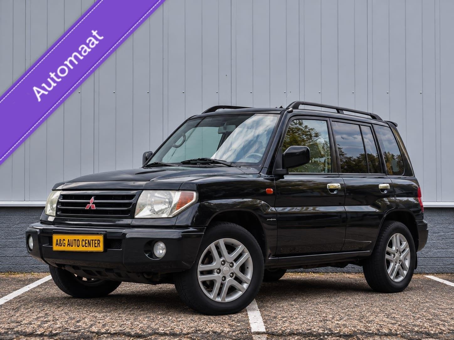 Mitsubishi Pajero Pinin 1.8 GLX/1e Eig/114 PK/Airco/Trekhaak, Auto's, Stof, Gebruikt, 1834 cc, Zwart