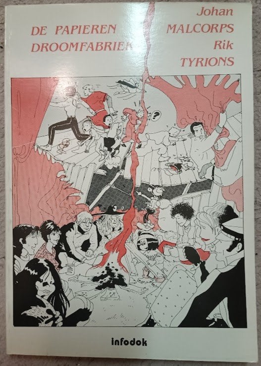 Boek De Papieren droomfabriek, Gelezen, Eén stripboek, Ophalen of Verzenden, Malcorps, Johan, Tyrions, Rik