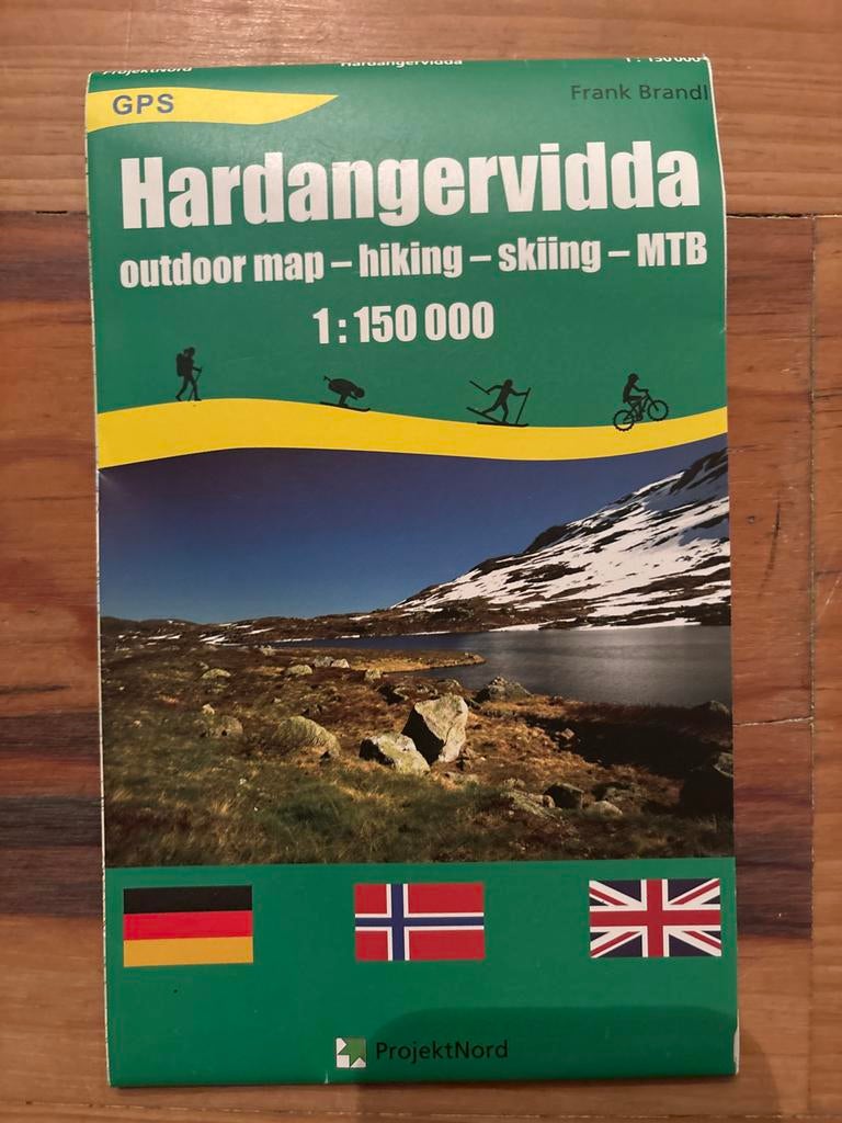 Hardangervidda Outdoor Kaart - Wandelen, Skiën, MTB, 2000 tot heden, Europa Overig, Ophalen of Verzenden, Landkaart