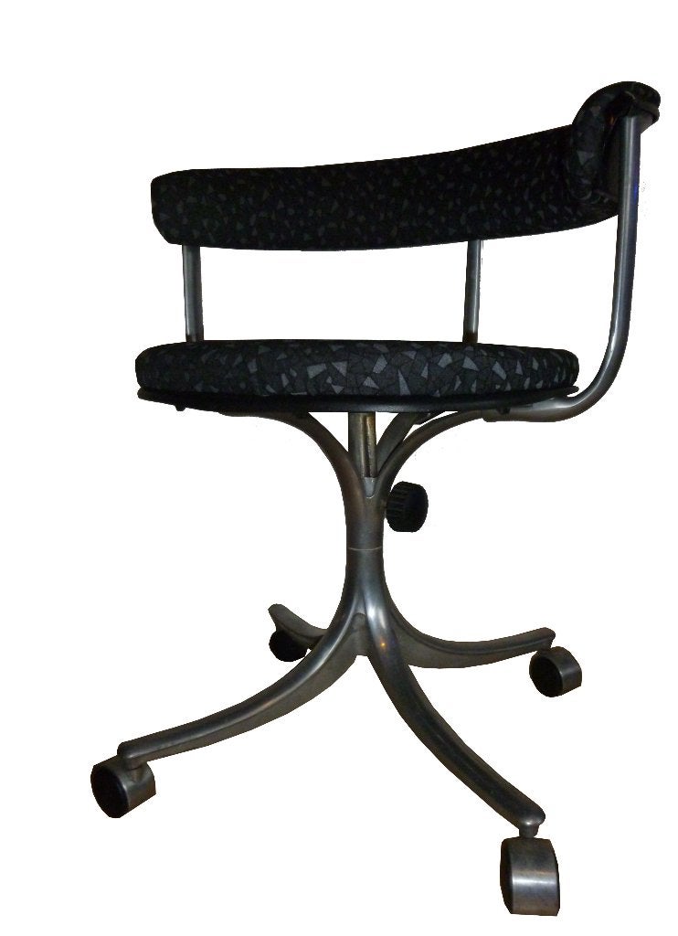 Zeldzame vintage Knoll bureaustoel design Jørgen Rasmussen, Ophalen, Metaal, Gebruikt, Zwart