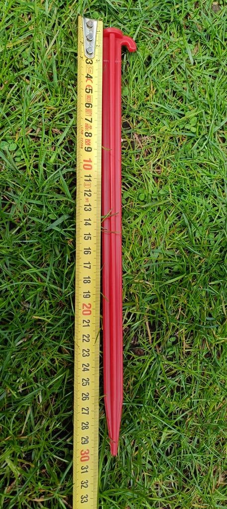 240+ kunststof tentharingen 30cm rood, Caravans en Kamperen, Ophalen, Nieuw