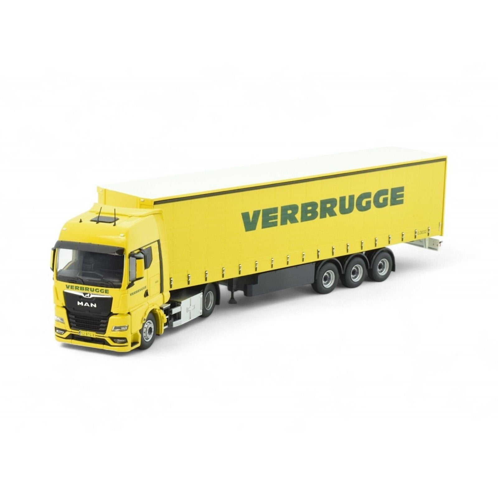MAN TGX GX 4x2 mit 3achs Planenauflieger - Verbrugge 1:50, Ophalen of Verzenden, Nieuw, Bus of Vrachtwagen