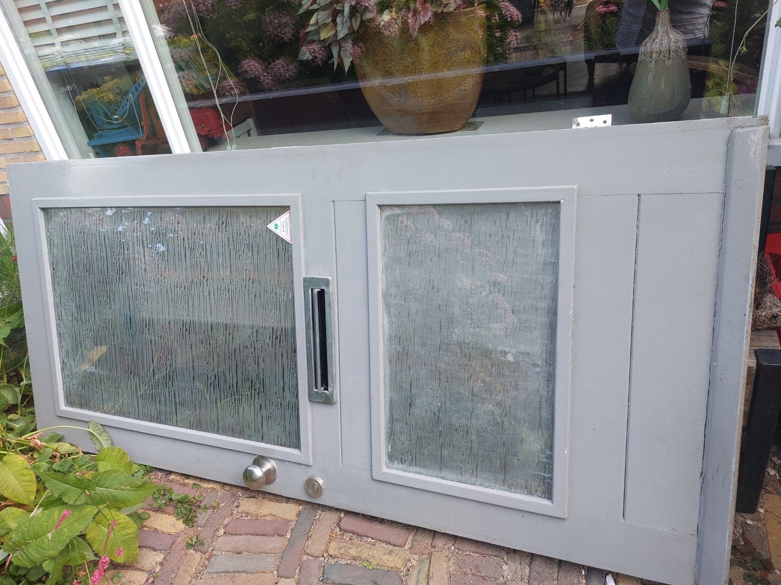Voordeur met dubbelglas - Gebruikt, Ophalen, Gebruikt, 80 tot 100 cm, Overige typen