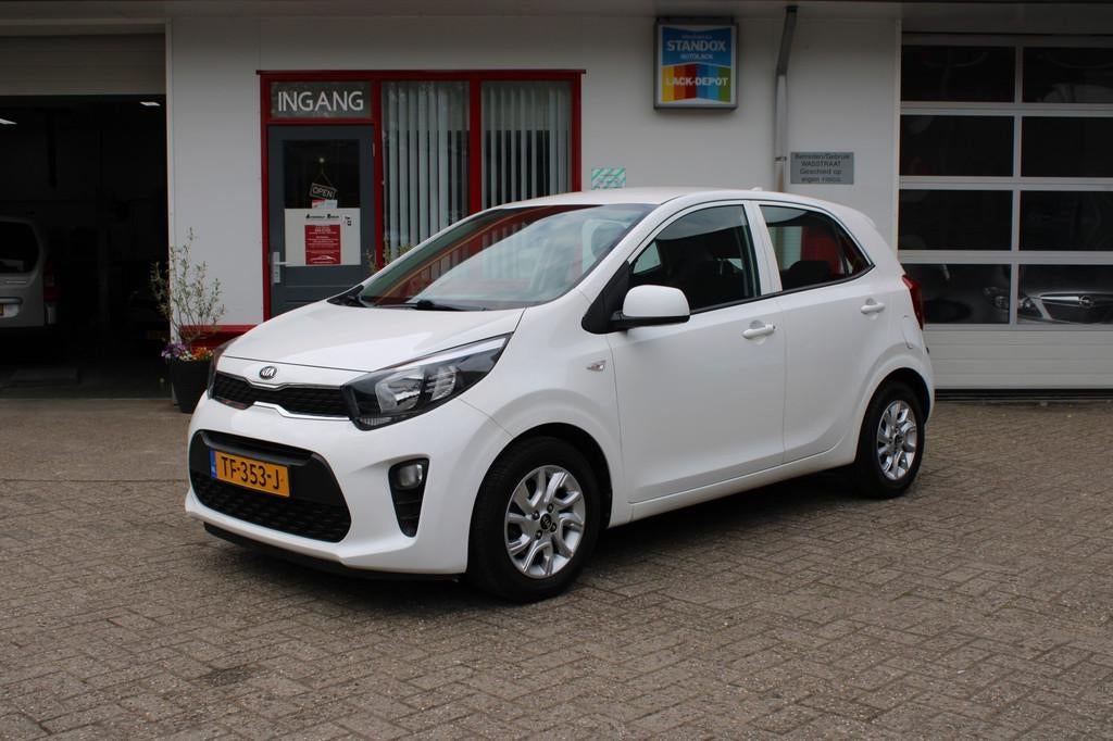 Kia Picanto 1.0 CVVT 67pk 5-zits CAMERA / AIRCO / NAVI, Gebruikt, Euro 6, 4 stoelen, Wit