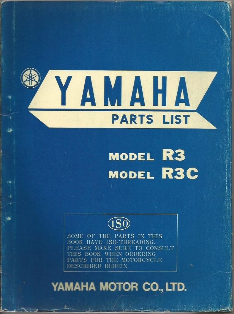 Yamaha R3 R3 C Parts List 1969 (5139z), Verzenden, Yamaha