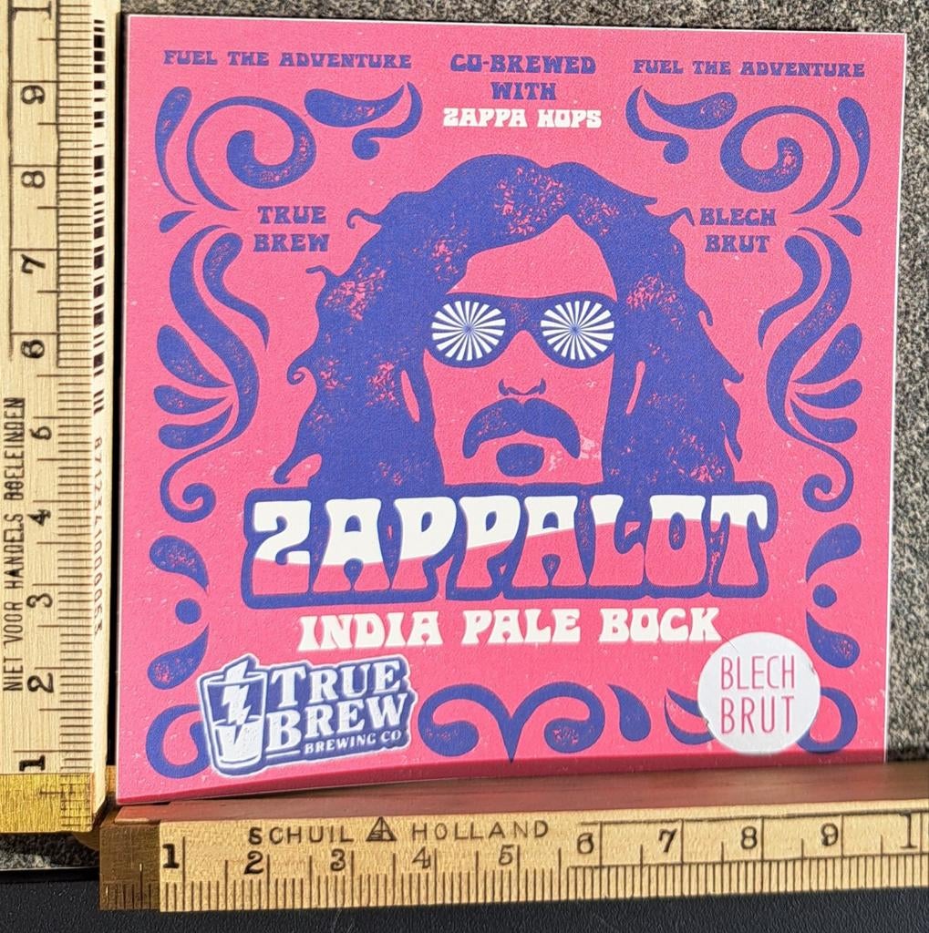 Etiket sticker Zappalot Indian Pale Bock TrueBrew München, Ophalen of Verzenden, Zo goed als nieuw