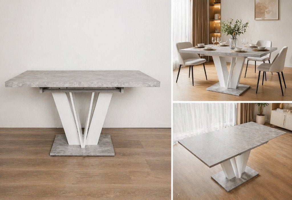 Meubella Moris Uitschuifbare Eettafel, Ophalen, Overige materialen, Gebruikt, 100 tot 150 cm