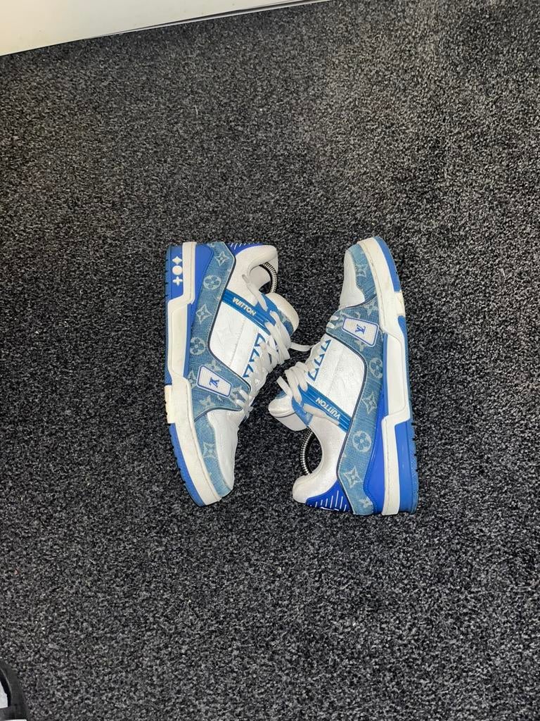 Louis Vuitton sneaker blauw/wit maat 43, Ophalen of Verzenden, Zo goed als nieuw, Blauw