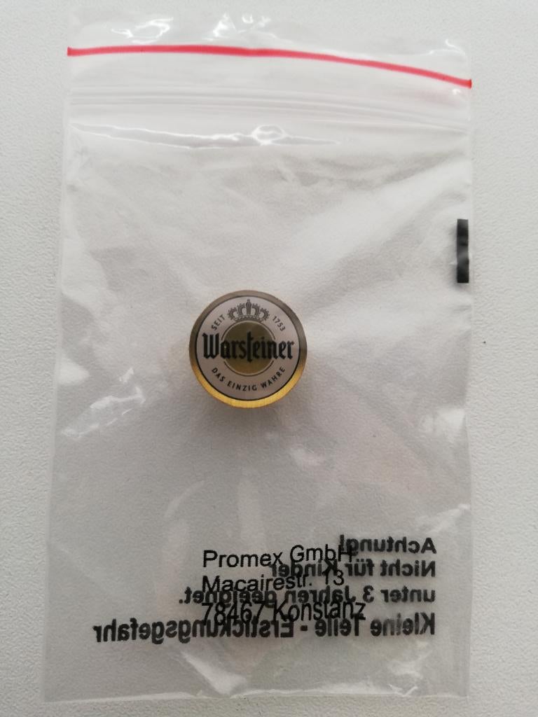 Pin van Warsteiner Beer, Verzamelen, Speldjes, Pins en Buttons, Ophalen of Verzenden, Nieuw, Merk