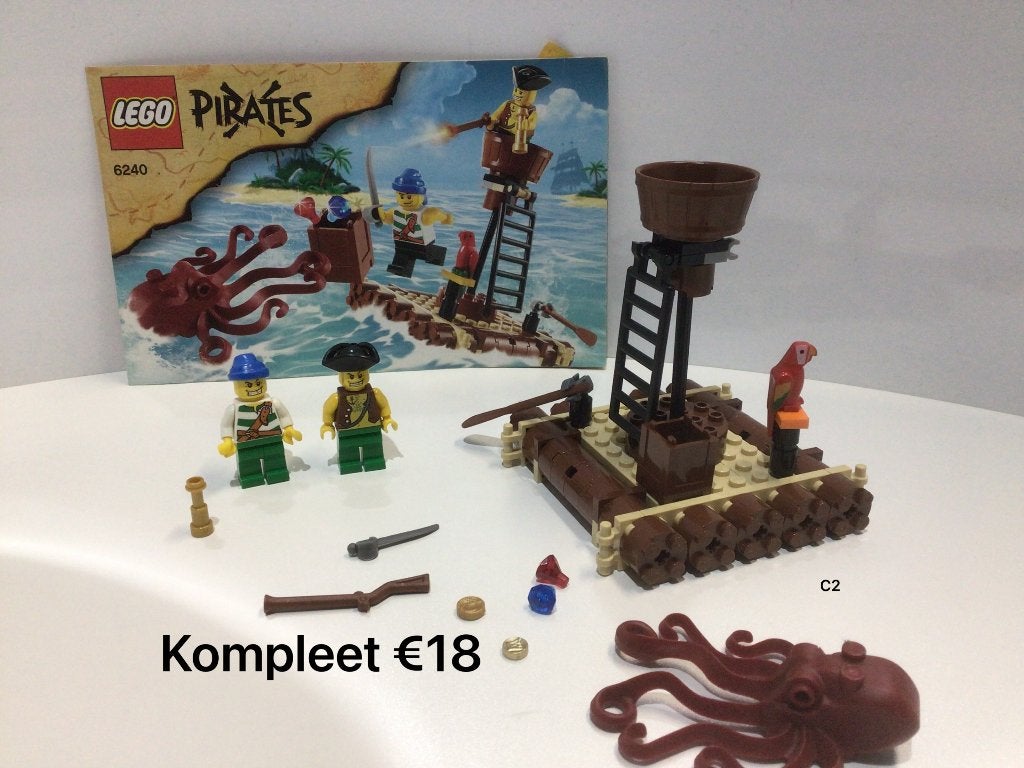 LEGO Pirates 6240 Raft Raiders - Compleet met instructies, Gebruikt, Lego, Inclusief instructies, Complete set