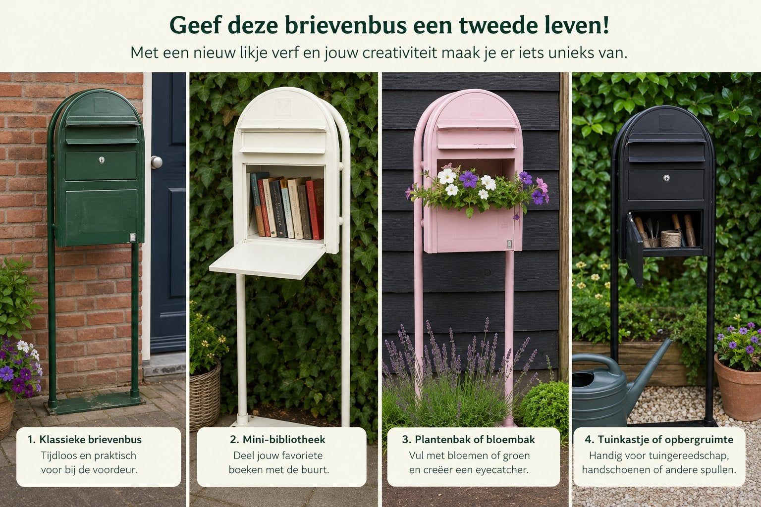 Bobi staande brievenbus - Geef hem een tweede leven!, Ophalen, Gebruikt, Staal, Staande brievenbus