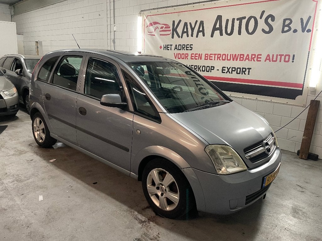 Opel Meriva 1.6 16V 2004 Grijs, 4 cilinders, Metallic lak, 100 pk, Origineel Nederlands