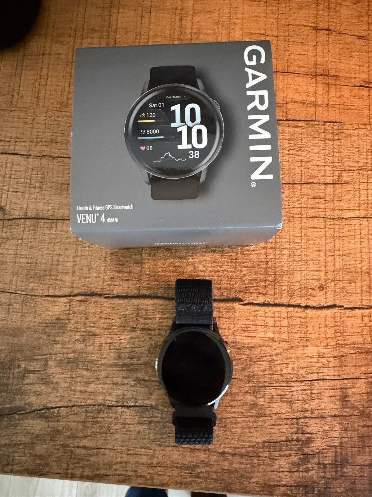 Garmin Venu 4 45mm Smartwatch Zwart, Zwart, Ophalen of Verzenden, Zo goed als nieuw, Waterdicht