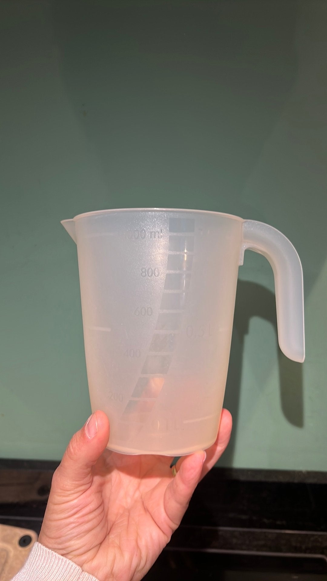 Laatste kans! Nieuwstaat maatbeker 1 liter, Ophalen of Verzenden, Zo goed als nieuw, Overige typen