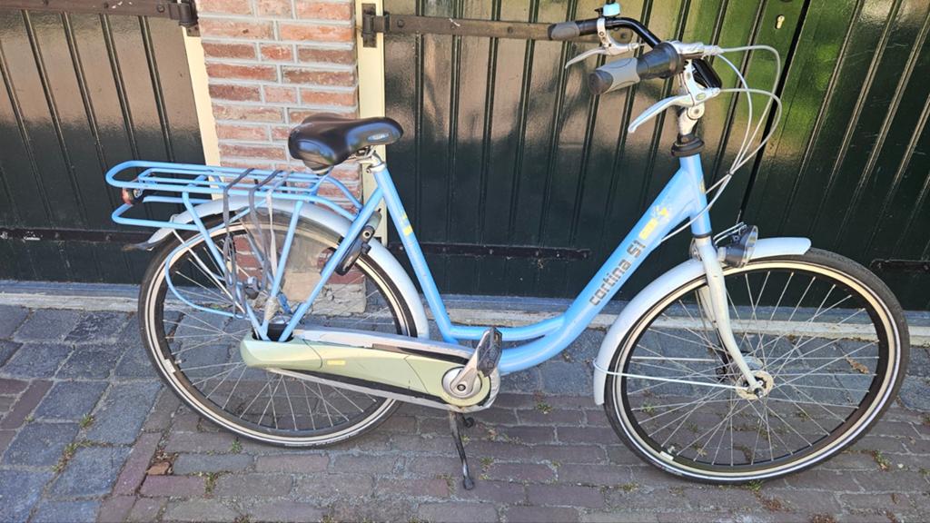 Cortina S1 Damesfiets - Lichtblauw, Gebruikt, Velgrem, Ophalen, Overige merken, 53 tot 56 cm