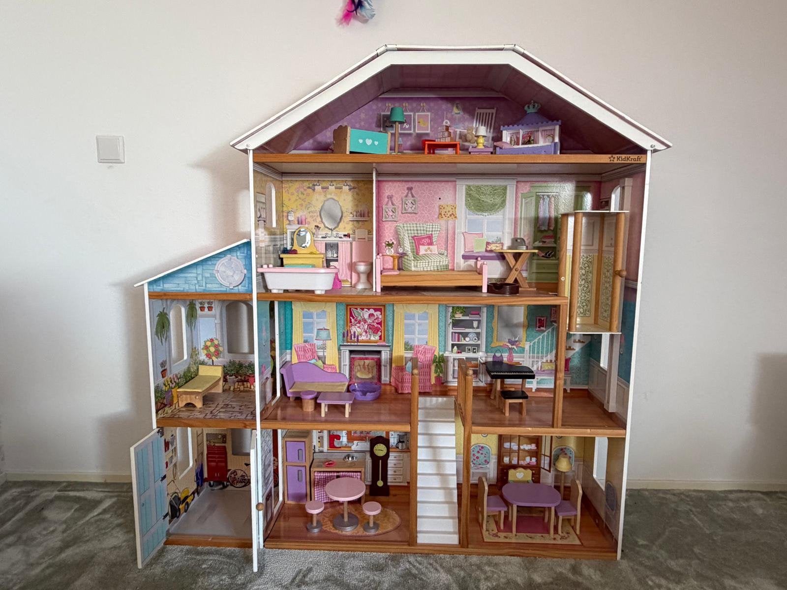 Super mooi Kidkraft Poppenhuis voor barbiepoppen, Ophalen, Zo goed als nieuw, Poppenhuis
