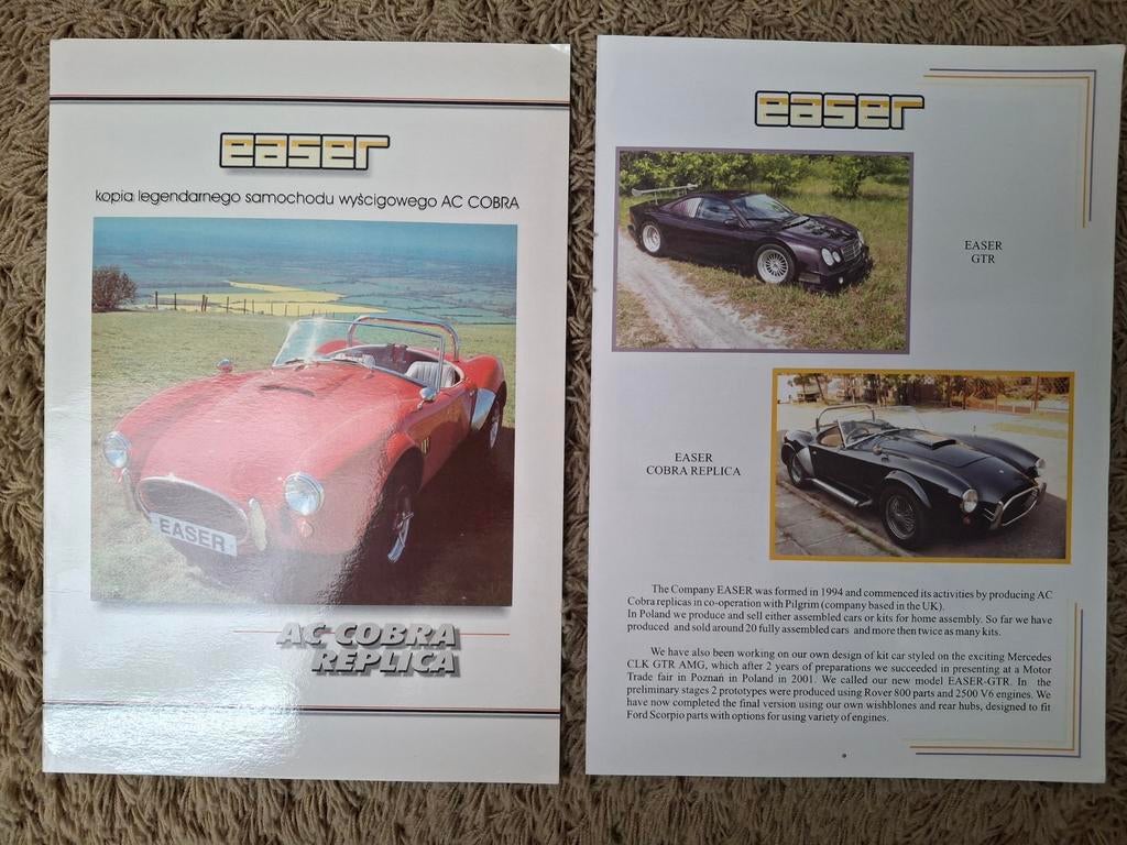 2x autofolder Easer Cobra en GTR, Verzenden, Zo goed als nieuw, Overige merken