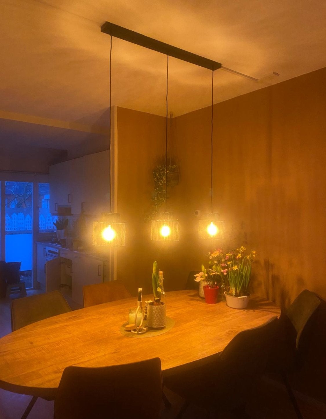 Woonkamer of eettafel lamp, Huis en Inrichting, Lampen | Hanglampen, Ophalen, Zo goed als nieuw