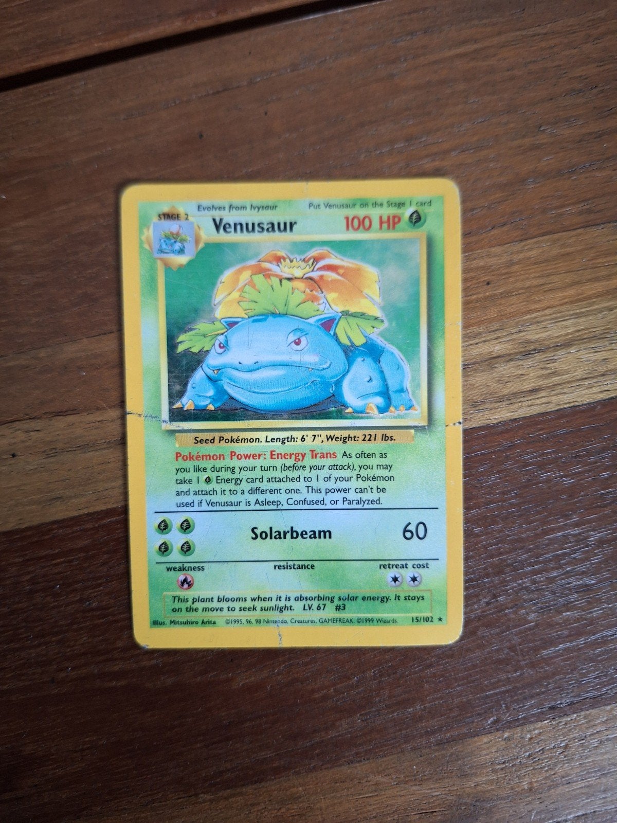 Venusaur base set engels - vintage pokemon, Hobby en Vrije tijd, Verzamelkaartspellen | Pokémon, Ophalen of Verzenden, Zo goed als nieuw