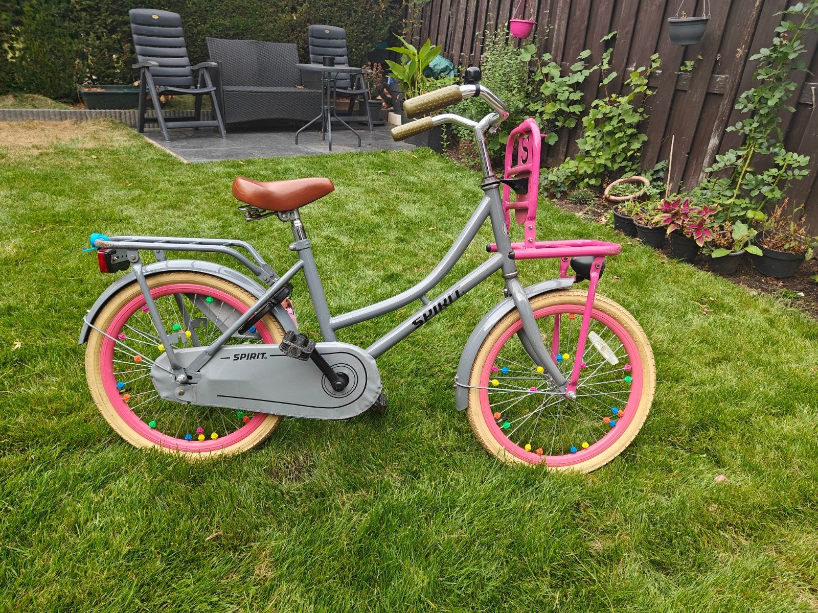 Spirit kinderfiets met voor- en achterdrager, Ophalen, Terugtraprem, Gebruikt, Spirit Dutch Design