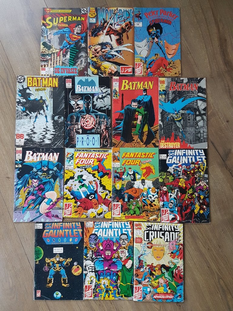 14x Comics Superman Wolverine Batman Spiderman Fantastic 4, Meerdere comics, Ophalen of Verzenden, Zo goed als nieuw, Europa