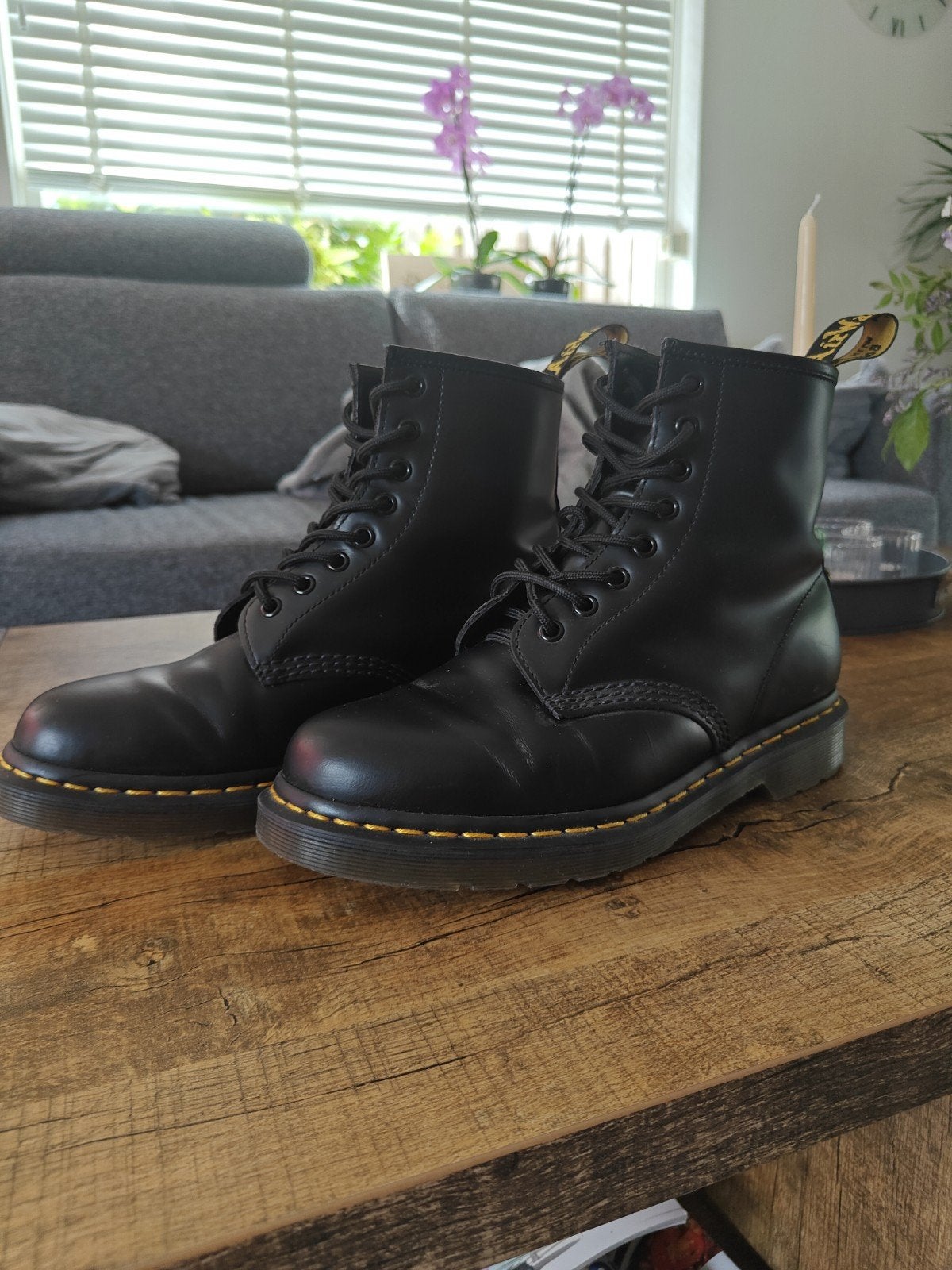DR. Martens - 1460 bex smooth leren platformlaarzen, Ophalen, Zwart, Boots, Gedragen
