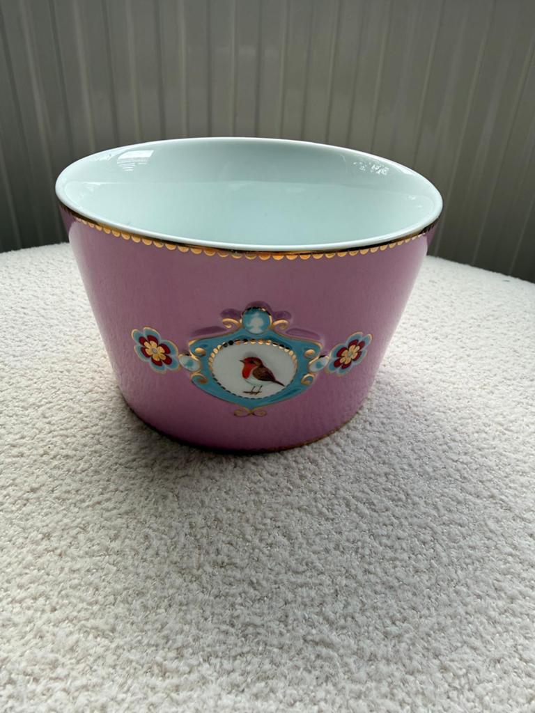 PIP Studio Love Birds kom roze -, Huis en Inrichting, Keuken | Servies, Ophalen, Zo goed als nieuw, Kom(men), Overige stijlen