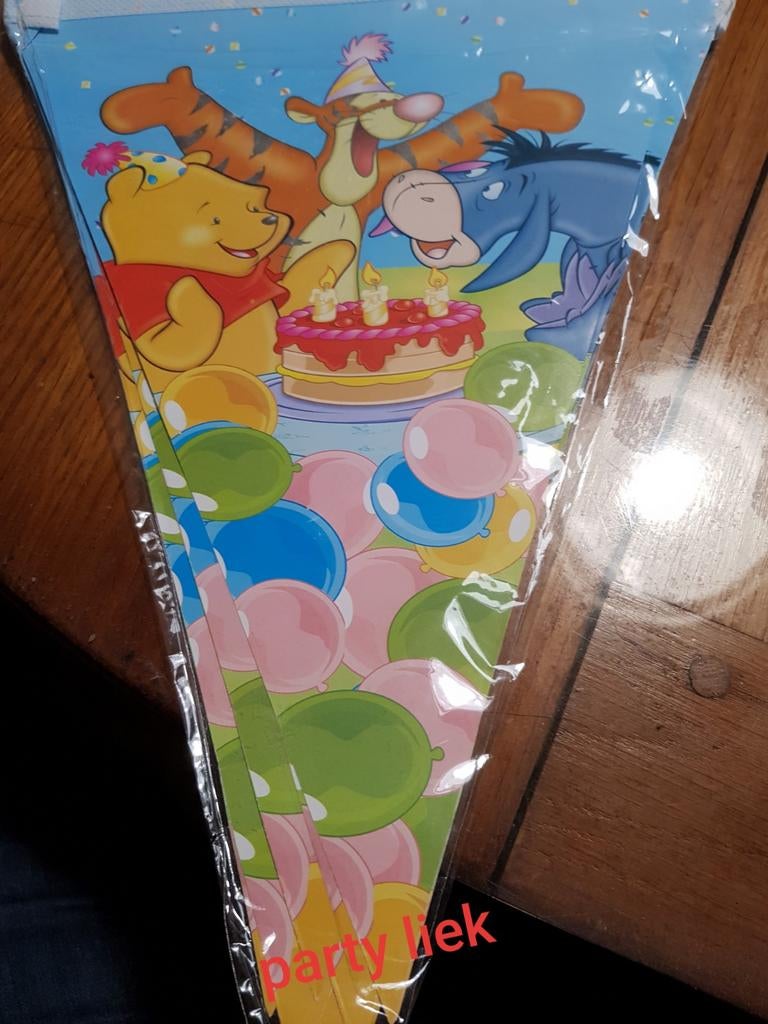 Winny de pooh vlaggenlijn nr S453, Hobby en Vrije tijd, Feestartikelen, Ophalen of Verzenden, Nieuw, Versiering, Verjaardag