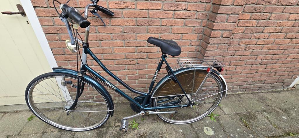 Vintage Raleigh damesfiets, Ophalen