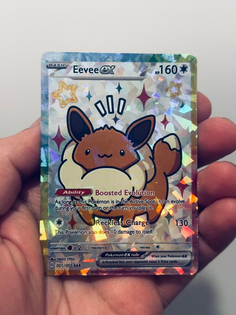 Eevee ex Fan Made Custom Pokemon kaart, Ophalen of Verzenden, Zo goed als nieuw