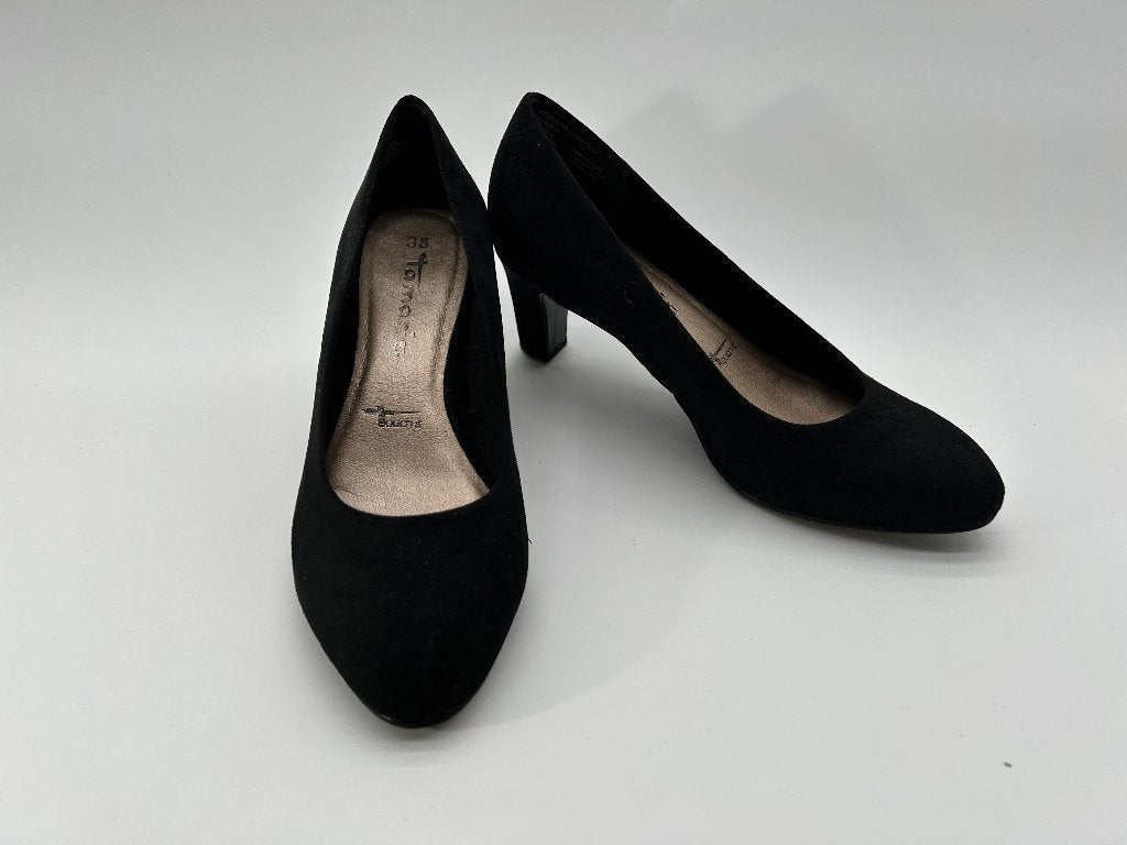 Tamaris, maat 38 basic zwarte pumps, Tamaris, Verzenden, Zwart, Zo goed als nieuw