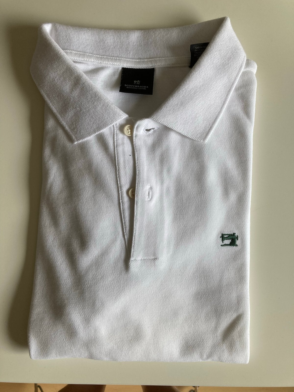 Scotch & Soda Polo Shirt Wit - Maat M, Ophalen of Verzenden, Zo goed als nieuw, Maat 48/50 (M), Wit