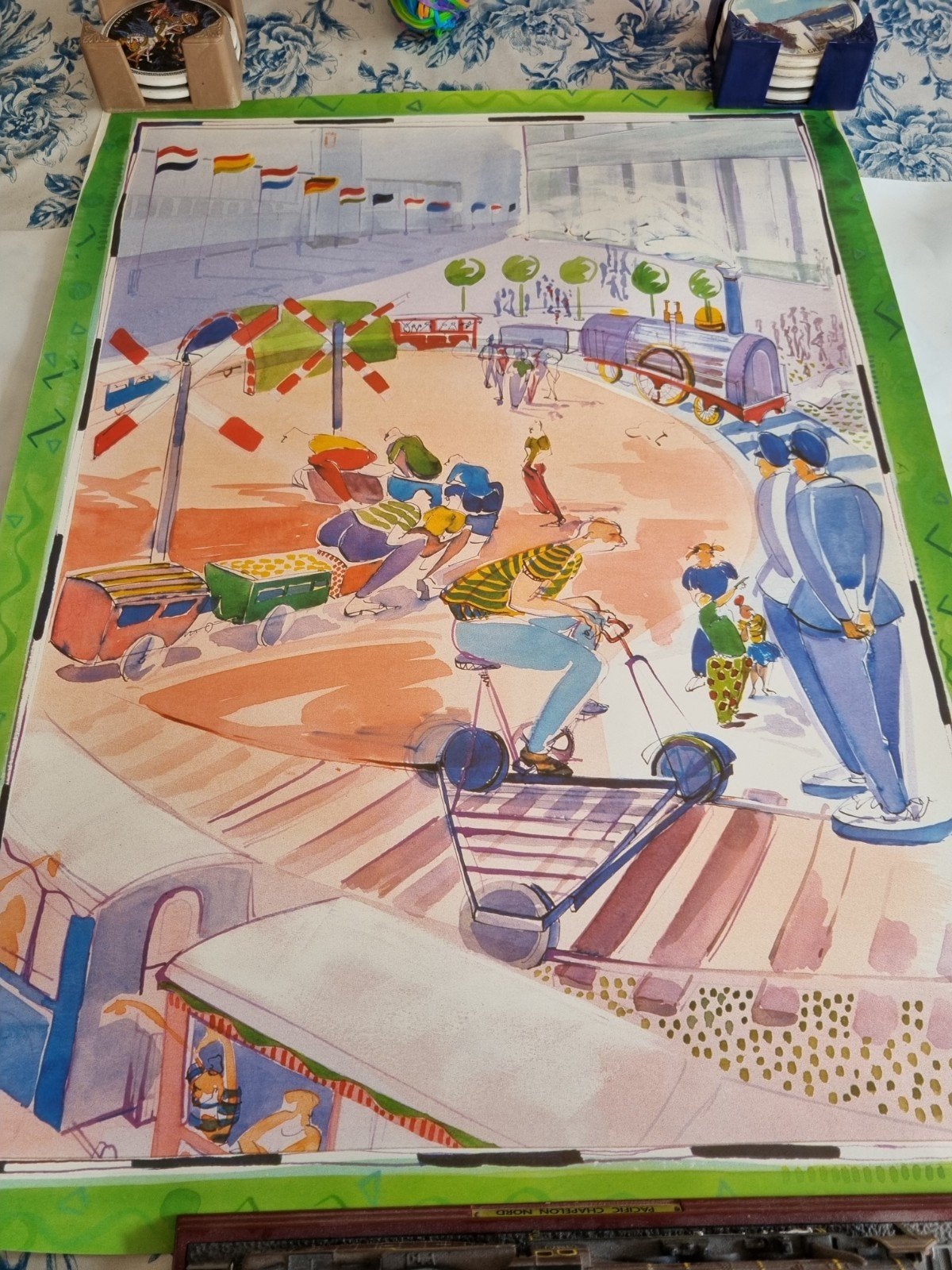 Nederlandse Spoorwegen: Moderne Poster (7), Ophalen of Verzenden, Nieuw, Trein, Kaart of Prent