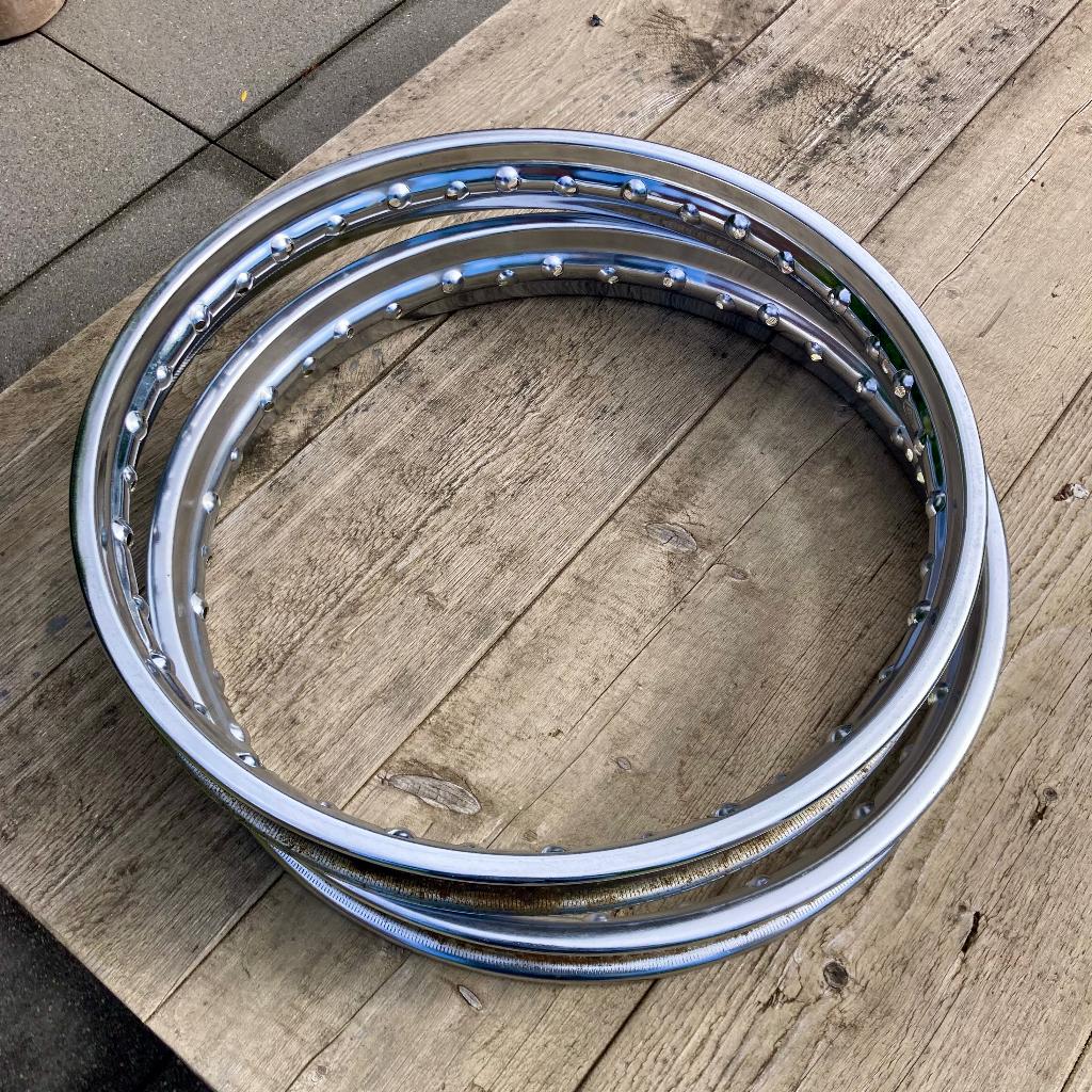 Set origineel DID velgen Honda CB72 CB77, Ophalen of Verzenden, Gebruikt