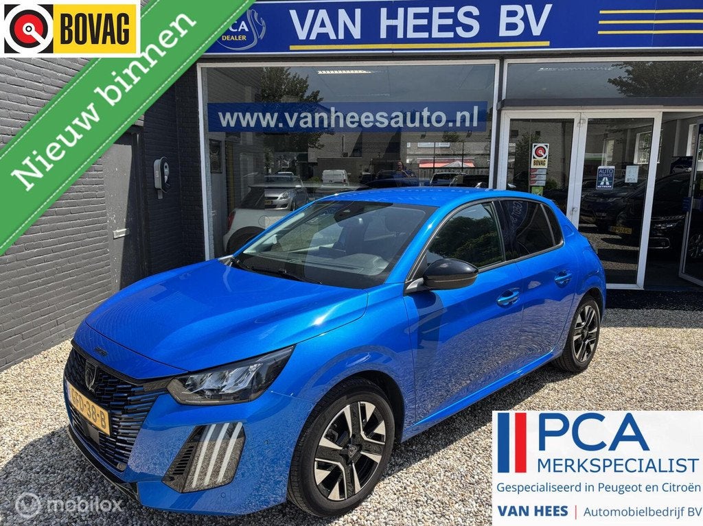 Peugeot 208 1.2 PureTech 100 Allure navigatie adaptive cruis, Auto's, Voorwielaandrijving, 101 pk, Gebruikt, Blauw
