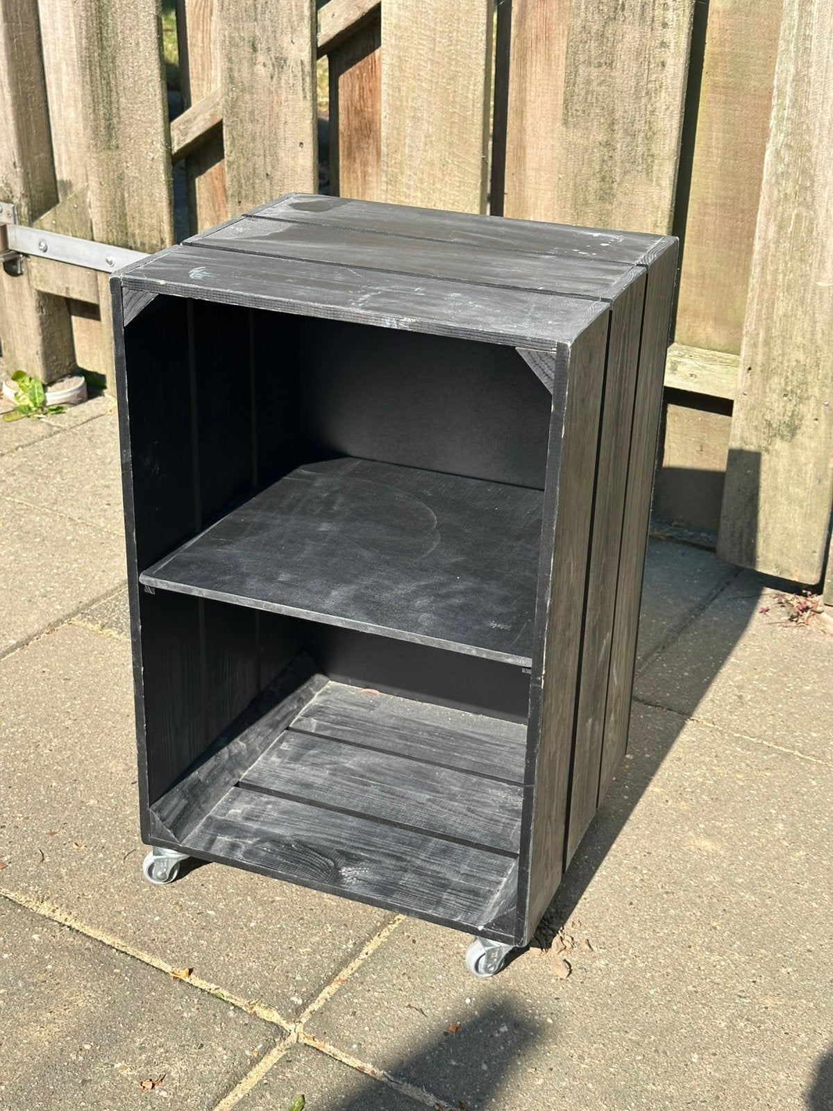 Houten kastje op wielen, Tuin en Terras, Ophalen, Zo goed als nieuw, Hout, Overige typen