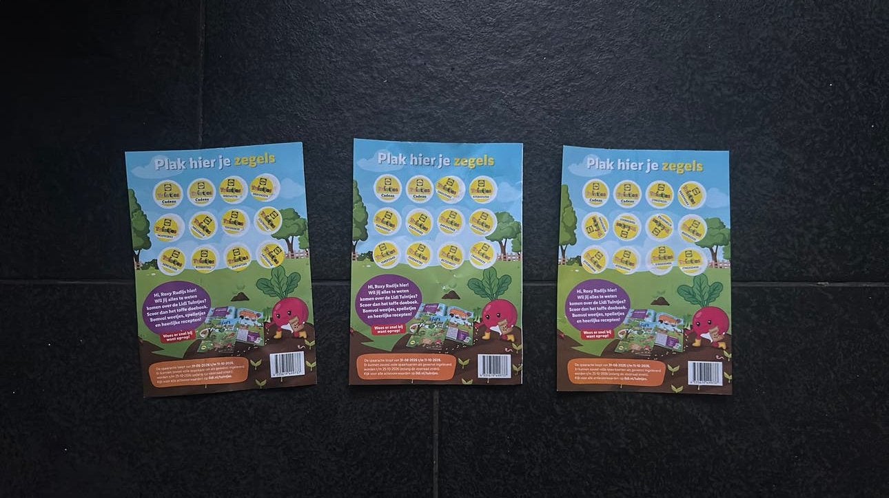 Lidl spaarzegels kaarten tuintjes 3 kaarten 2 euro koopje, Ophalen of Verzenden, Winkel, Super of Benzinepomp, Zegels, Bonnen of Punten