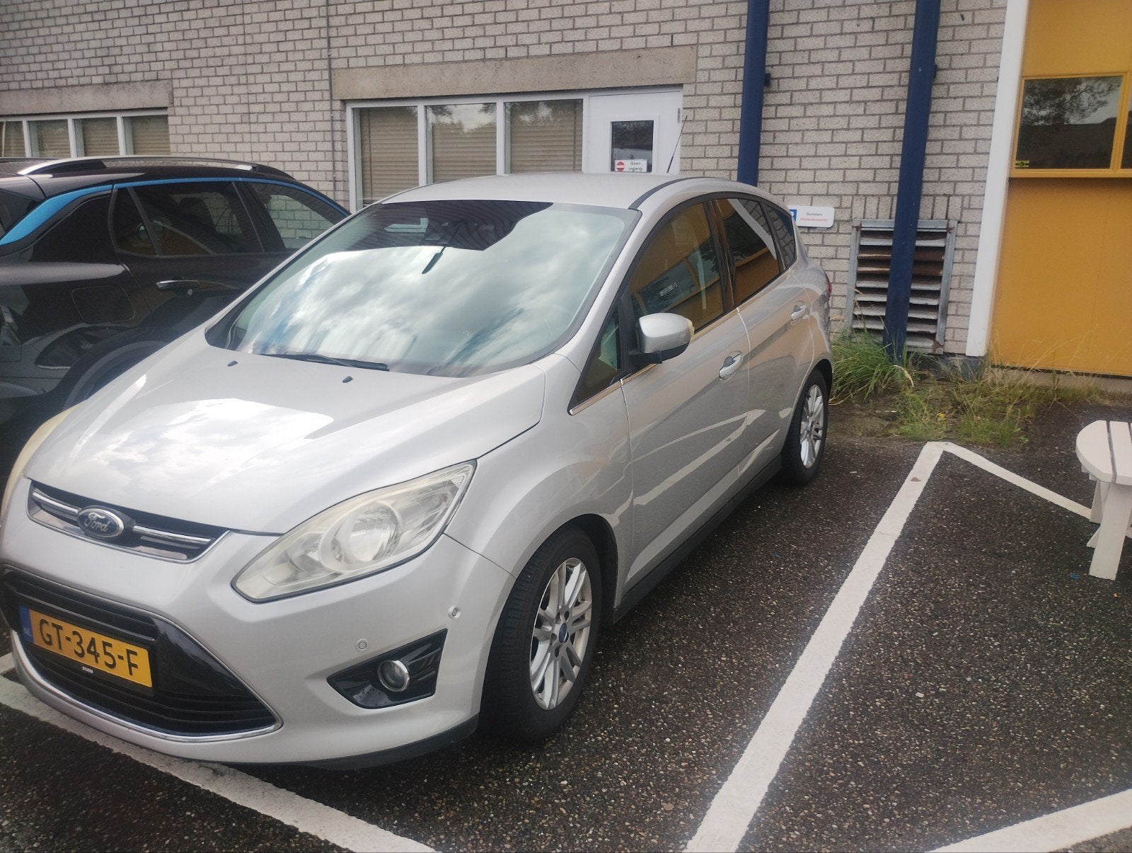 Ford C-Max 1.0 Ecoboost 74KW 2014 Grijs, Voorwielaandrijving, Stof, 100 pk, Navigatiesysteem