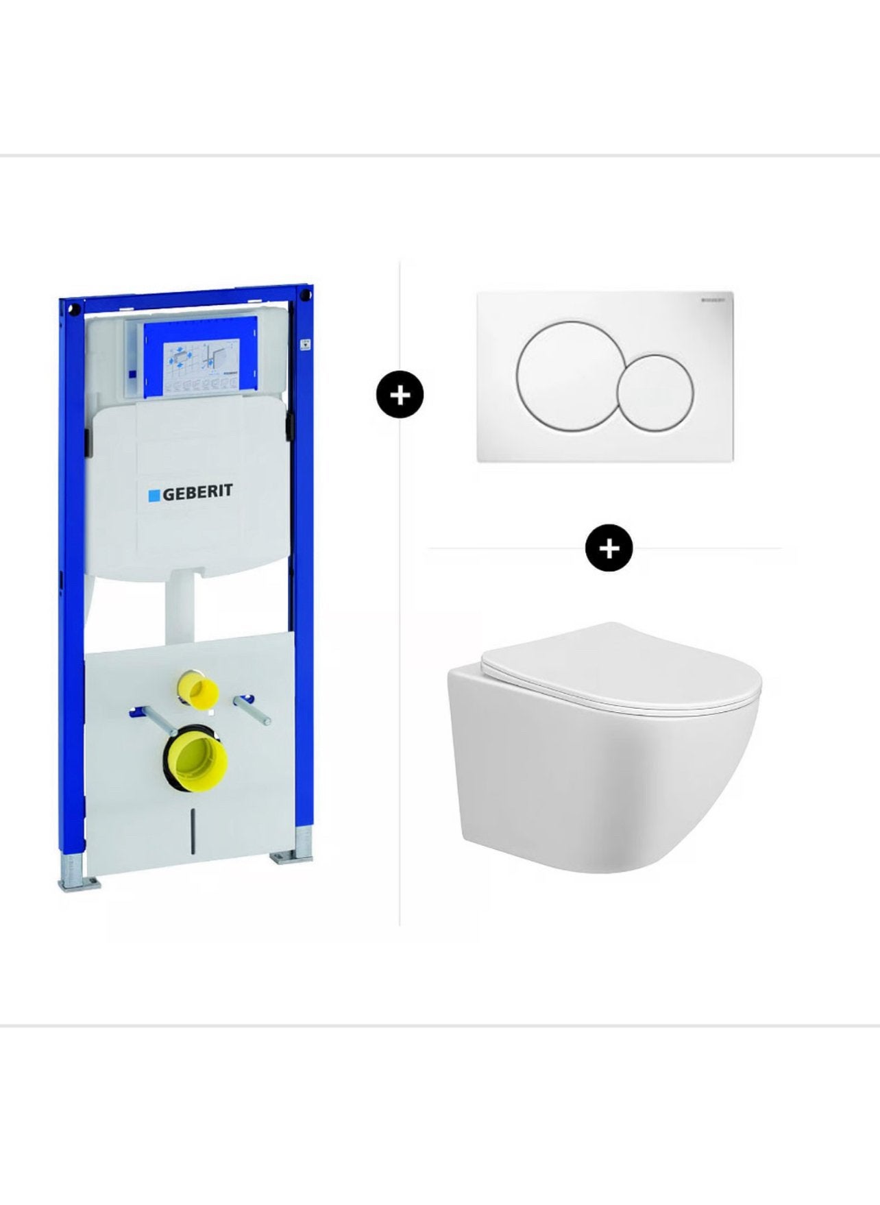 Nieuwe complete toiletset. Geberit up320 toilet, drukpaneel, Doe-het-zelf en Verbouw, Sanitair, Ophalen of Verzenden, Nieuw, Toilet