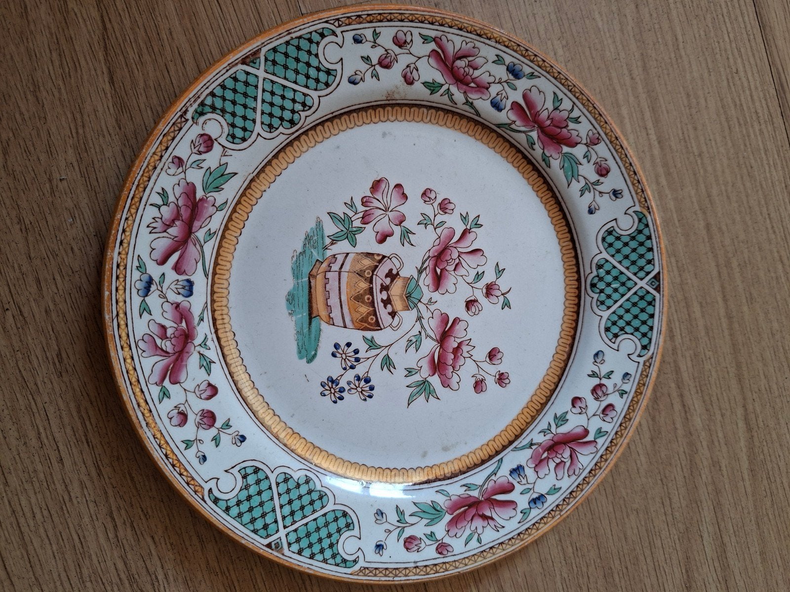 Antiek Japans bord met bloemmotief - Maison du Japon, Ophalen of Verzenden