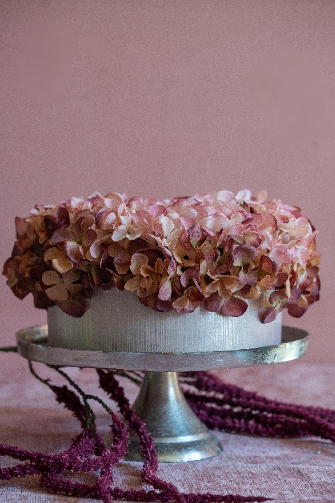 Prachtig Kunstbloemstuk Roze/Paars - Hortensia, Binnen, Onbekend@voorbeeld.com, Onbekend, Nieuw