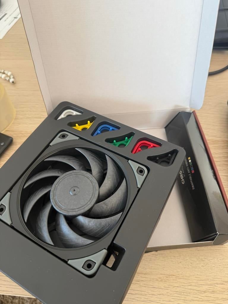 Noctua NF-A12x25 PWM chromax.black.swap ventilator, Ophalen of Verzenden, Zo goed als nieuw, Luchtkoeling