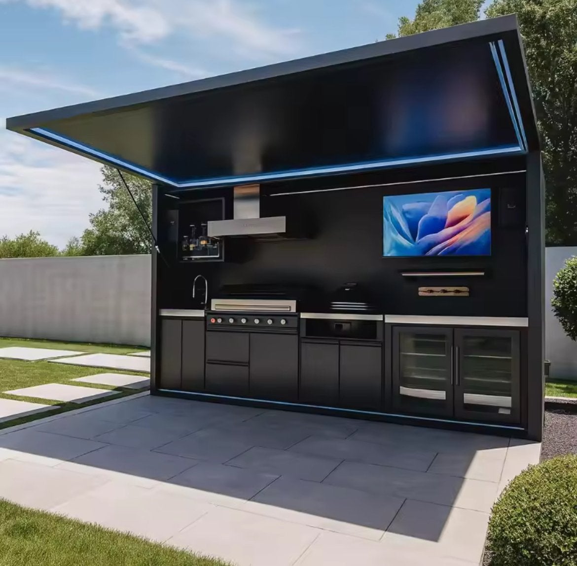 Luxe Buitenkeuken met BBQ en Entertainment Systeem, Tuin en Terras, Verzenden, Nieuw, Gas, Vrijstaand